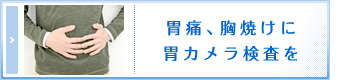 胃痛、胸焼けに胃カメラ検査を