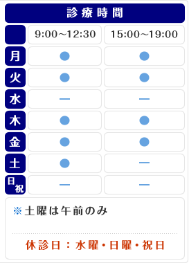 診療時間表